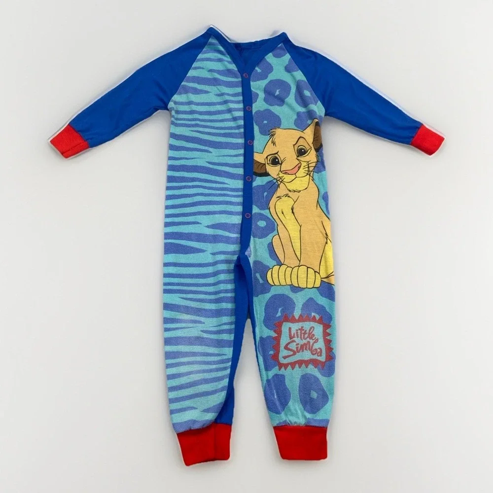 Lion King Pajamas Toddler 2T Little Simba 90s Vintage Disney Kids